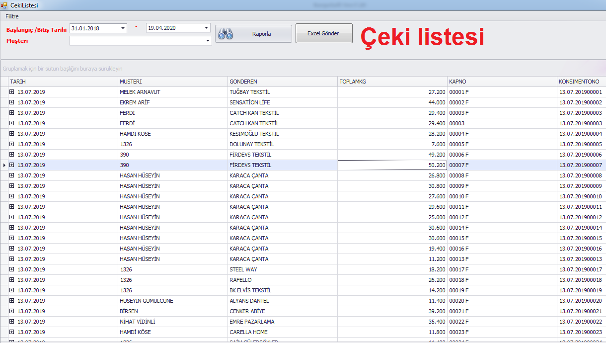 2CEKI LISTESI-GRUPLU